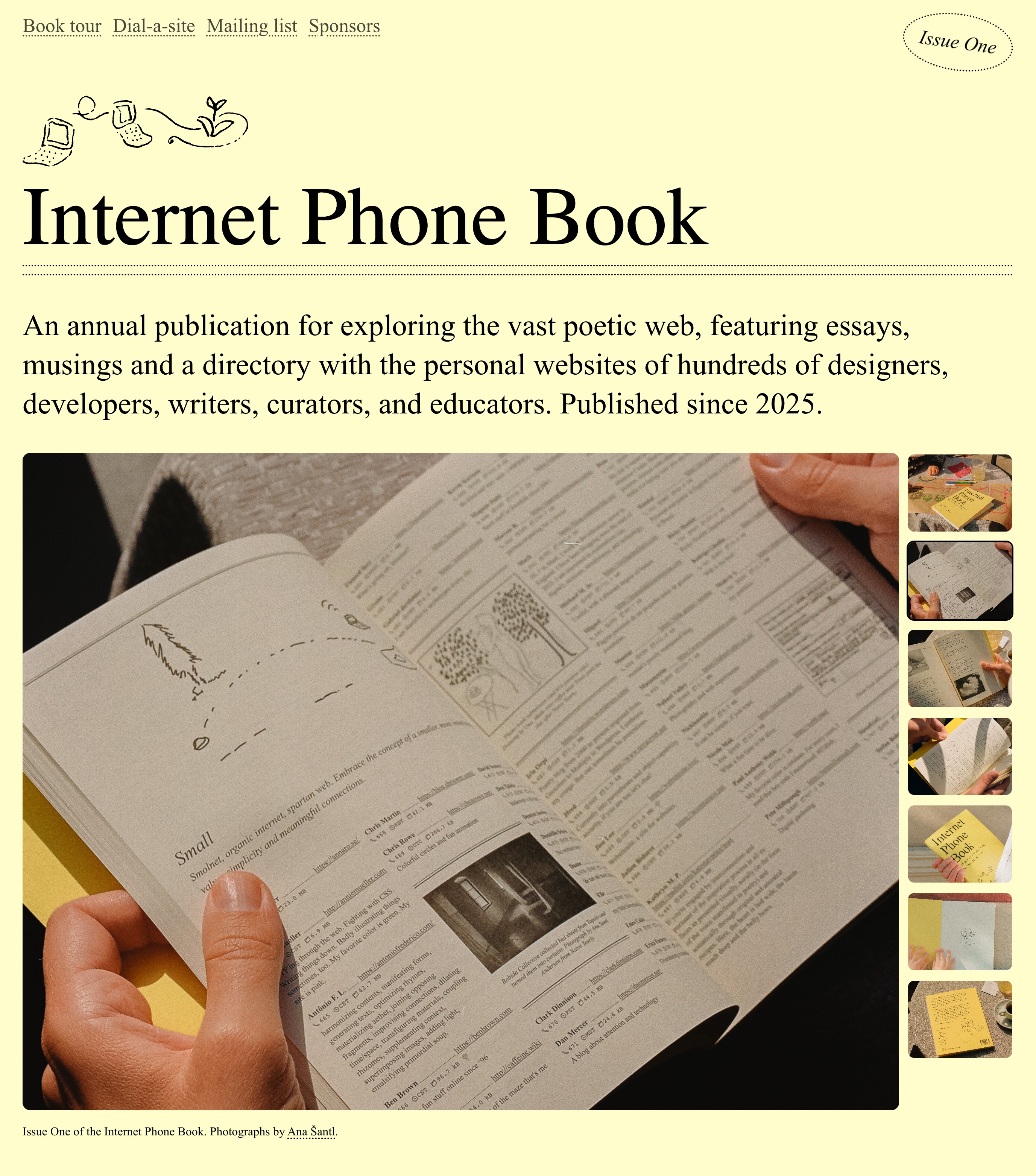Internet Phone Book's website in 2025