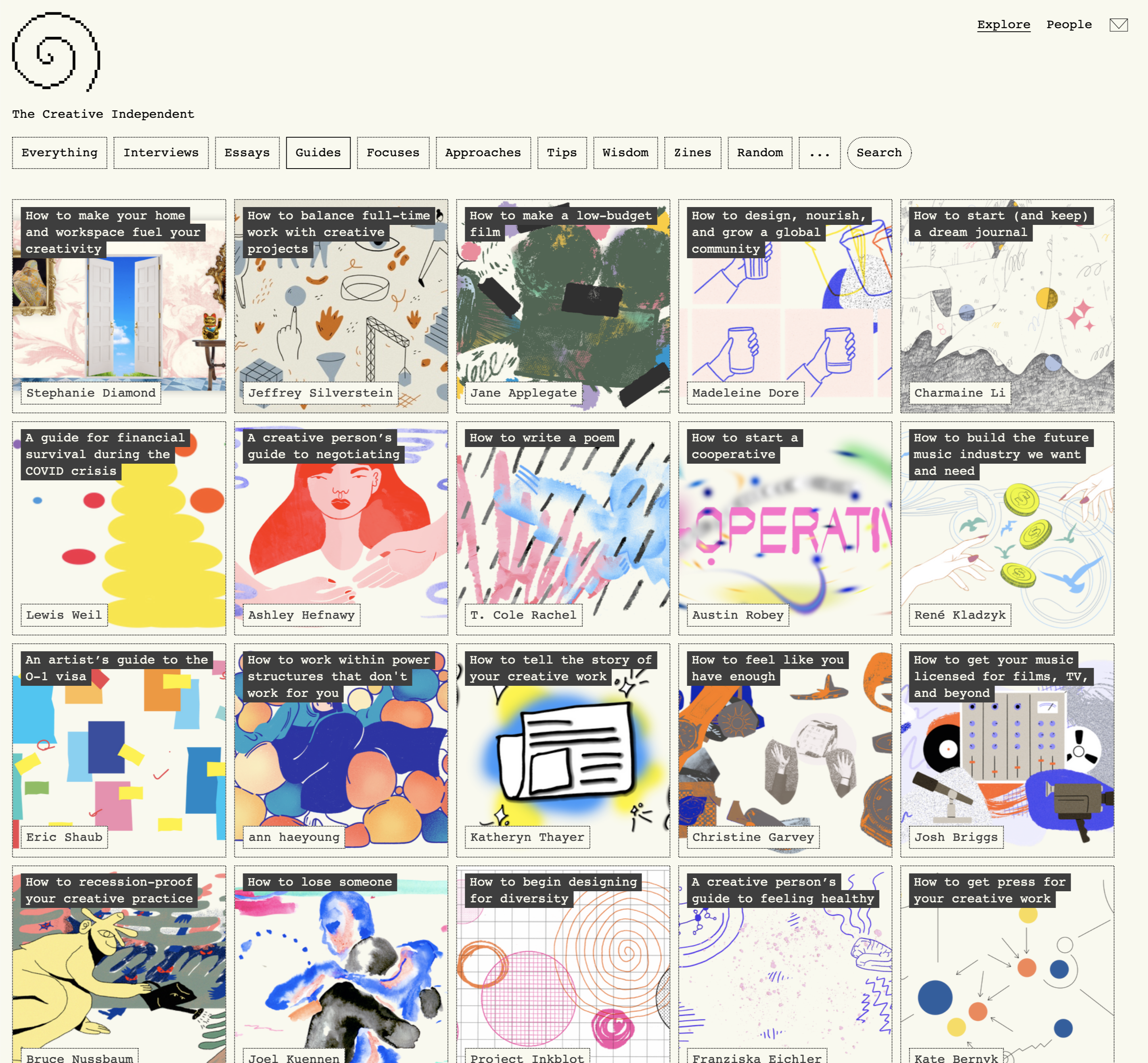 The Creative Independent's website